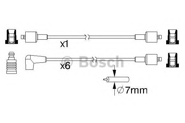 BOSCH 0 986 357 191 Ignition Cable Kit